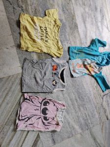 Baby T-Shirt Bundle - 5 Pieces