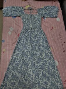 Floral Puff Sleeve Maxi Dress