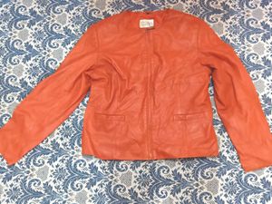 Orange Leather Jacket