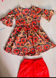 Girls Printed Kurta with Palazzo Set
