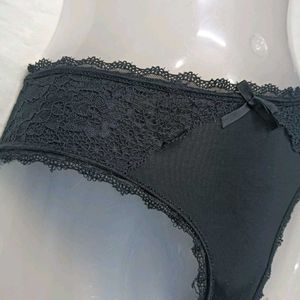 🪔 Black Lace Trim Briefs