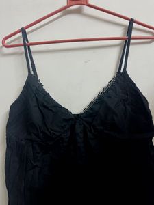 Black Lace Trim Cami Top