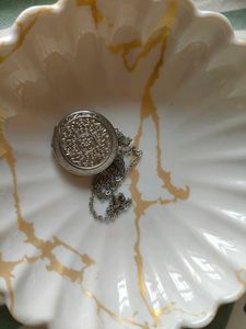 Silver Openable Mandala Photo Pendant Necklace