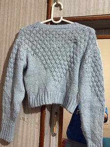 powder blue cardigan