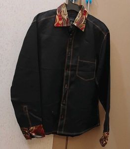 Stylish Black party/wedding wear shirt (40")