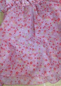Pink Floral y2k  Babydoll Dress / to