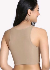 Zivame Bra Top With Inbuilt Cups- Tan/brown