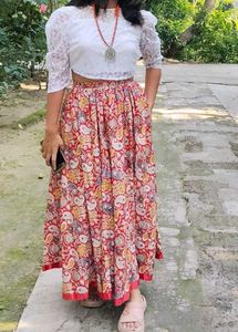 Bohemian Paisley Print Maxi Skirt