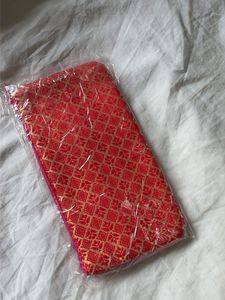 Pink &amp; Gold Patterned Zipper Pouch