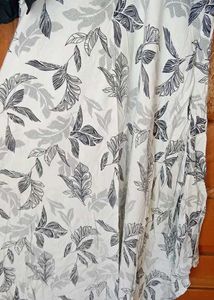 Chic Leaf Print Midi Dress
