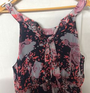 Floral Print High-Low Dress