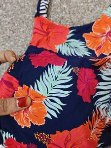 Floral Print Triangle Bikini Top
