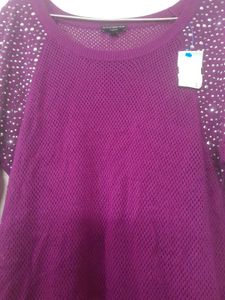 Y2k Embellished Crochet Knit Top