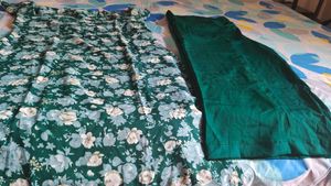 Green Floral Kurta Set