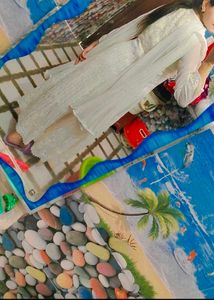 beautiful lakhnavi work kurta with dupatta