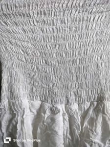 Tiered White Tube Dress/skirt