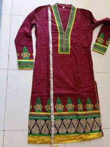 Maroon kurta set