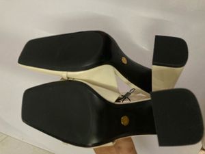 ZARA Cream Slingback Heels with Buckle