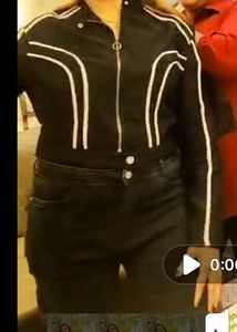 Stylish Black & White Track Jacket