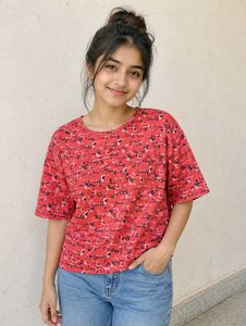 Red Graphic Print T-Shirt