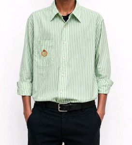 Ralph Lauren stripe shirt Green and white colour