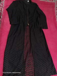 Elegant Black Kurta Set with Jacket