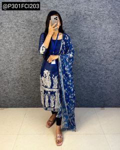 Premium Kota Chex Kalamkari Kurta,Dupatta