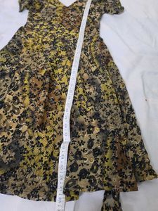 Vintage Floral Print Dress for Girls