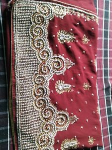 Havy Stone Work No Blouse/No Return /No refund