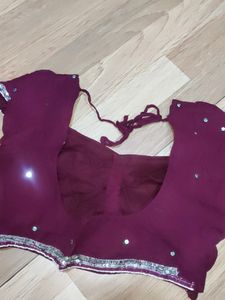 Beautiful Hand Work Saree With Blouse