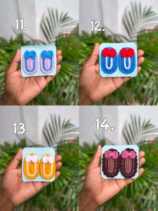 Crochet Tic tac Hair Clips (any one pair)