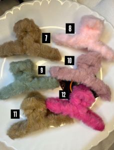 Fluffy Faux Fur Hair Claw Clips