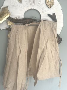 Boho Linen Sleeveless Open Front Vest