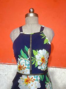 Navy Floral Maxi Dress