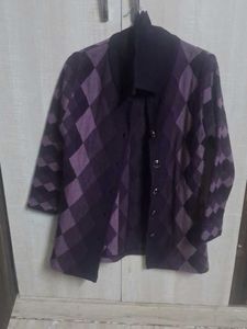 Stylish Diamond Pattern Jacket