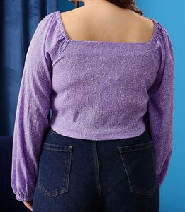 Purple Long Sleeve Top .size- S