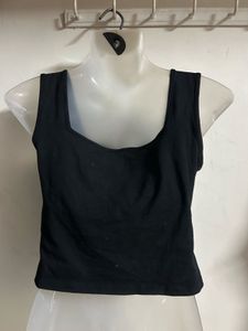 Classic Black Square Neck Tank Top