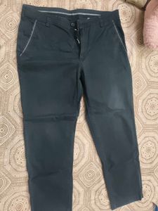 Cantabil Men's Casual Black Pants in 34 waist