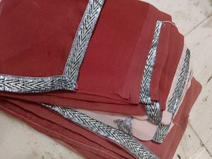 Elegant Red Embroidered Saree