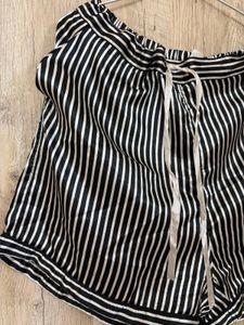 Striped Satin Pajama Top