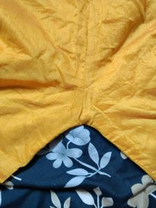 Orange embroidered  pants