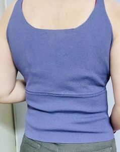 Stylish Grey V-Neck Knit Top