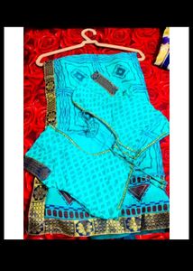 Elegant Blue Saree with Blouse