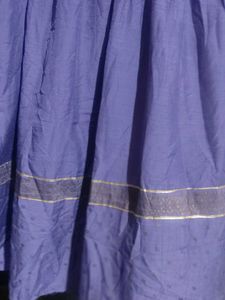 Purple Kurta Set with Golden Border