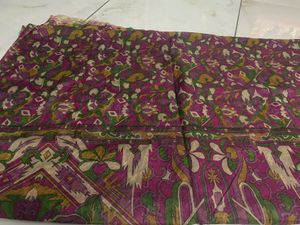 purple geometric pattern saree