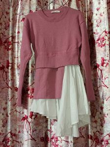 Chic Pink Sweater Dress