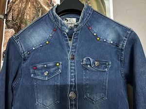Stylish Denim Shirt with Embellishments