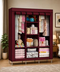 New Burgundy Fabric Wardrobe