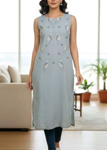 Embroidered long kurta