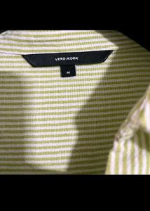 Medium Vero Moda Green V-Neck Top